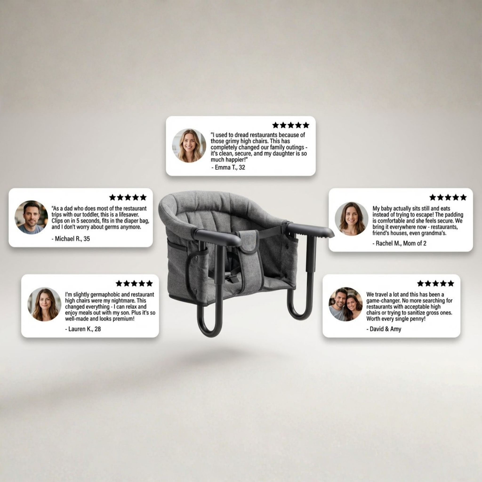 Lumee & Baby™ Hook-On High Chair